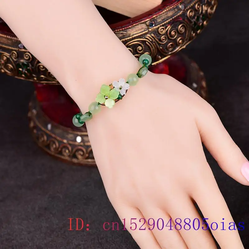 Green Jade Flower Bracelet Amu - огляд і ціна Beading