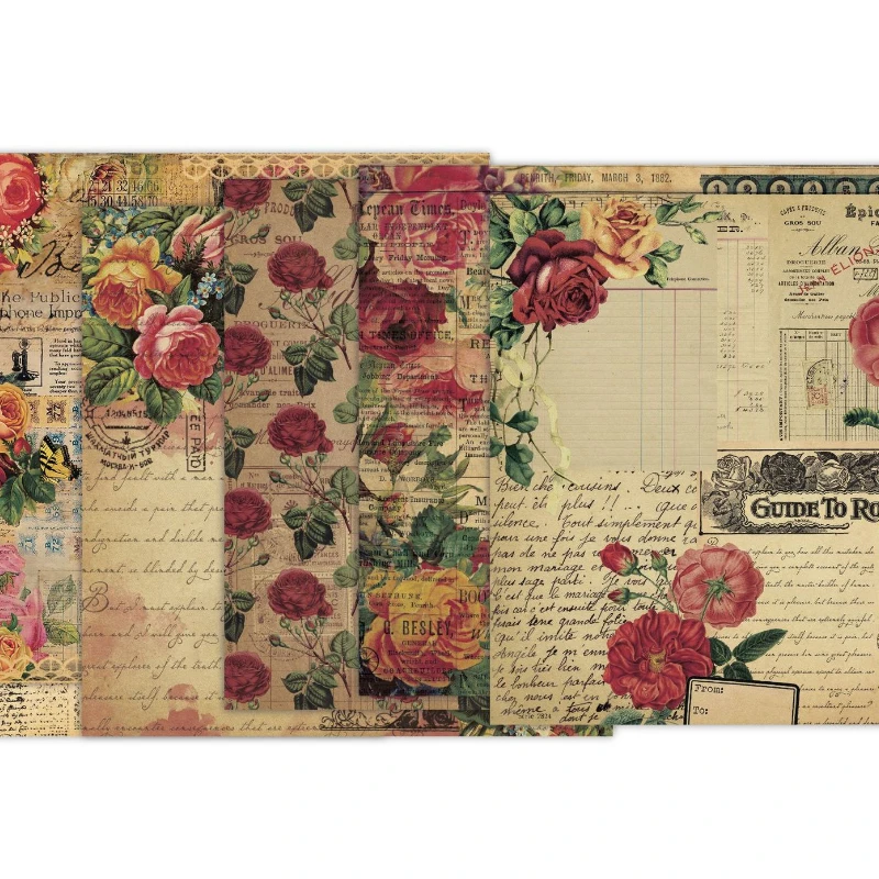 Scrapbook Pad Assorted Pattern - огляд і ціна Vintage Junk Journal Scrapbooking Paper