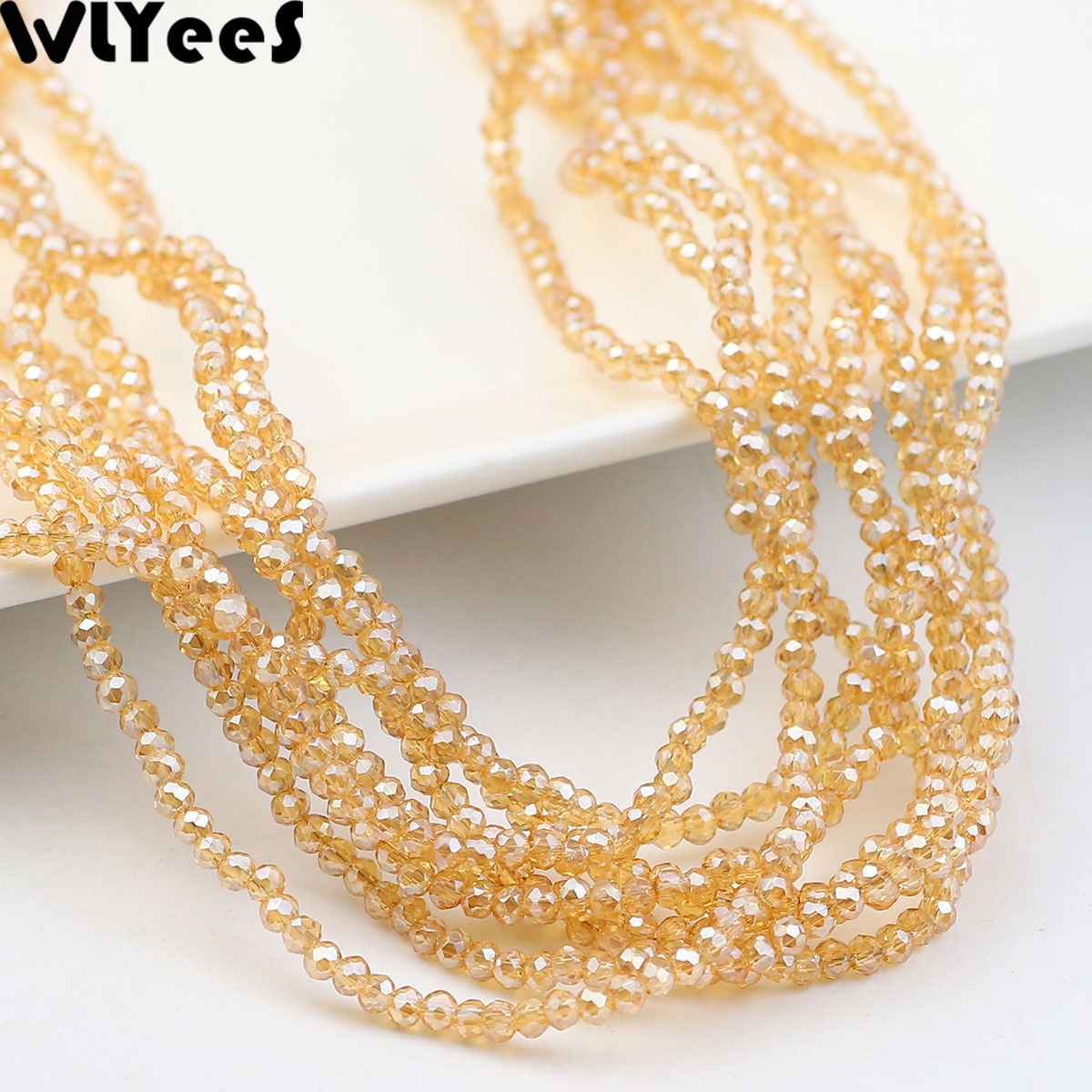 WLYeeS Flat Round Gold Champag - огляд і ціна Glass Seed Beads 2Mm Jewelry Making