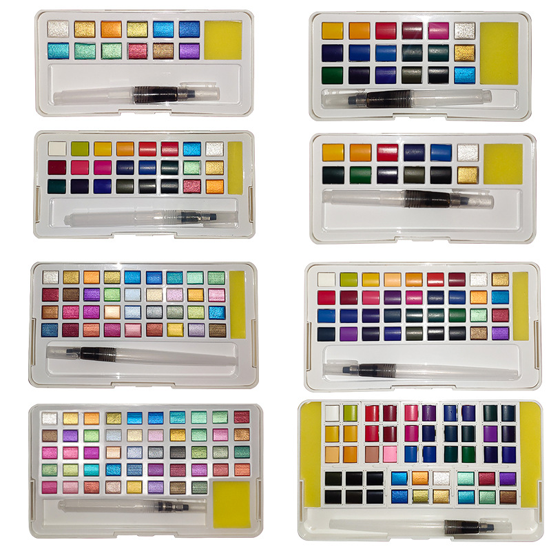 Solid Watercolor Paint Set Gli - огляд і ціна Watercolor Paint Set Solid Pigment