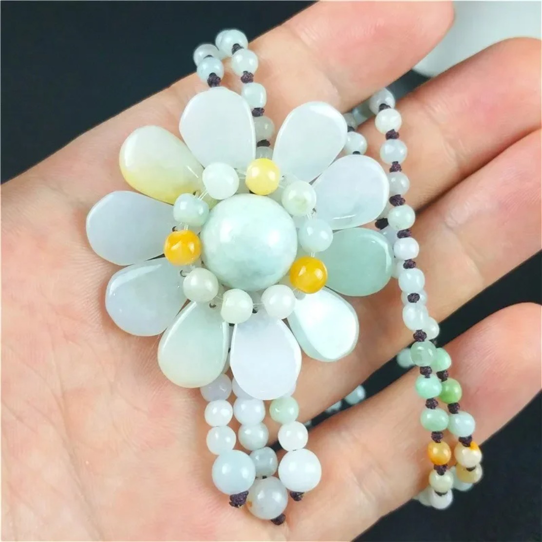 Certified Burmese Jade Sunflow - огляд і ціна Beading