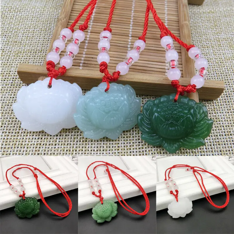 Natural Green Jade Lotus Penda - огляд і ціна Beading