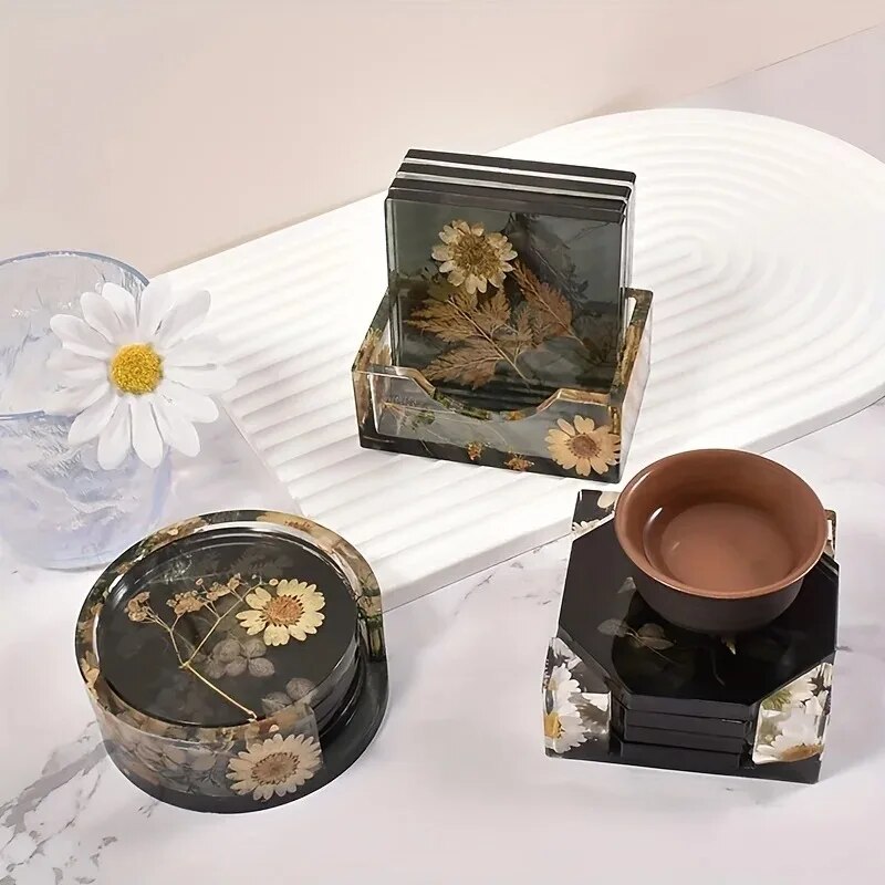Coaster Resin Molds Set Includ - огляд і ціна Silicone Epoxy Resin Molds Set