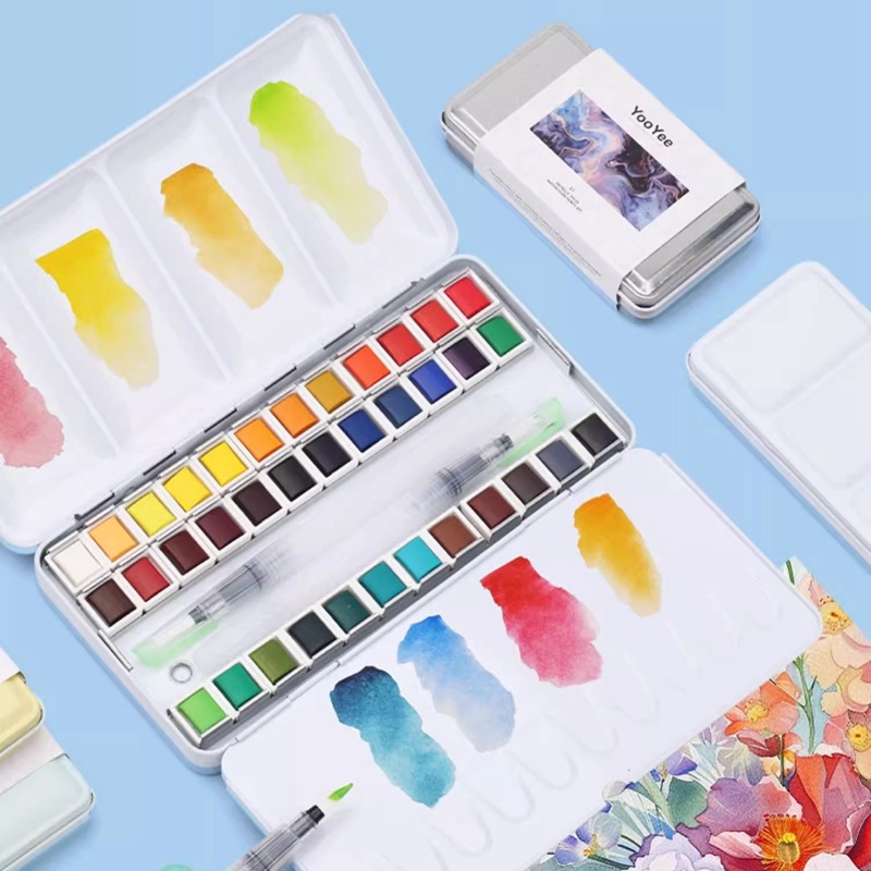 YooYee Solid Watercolor Paints - огляд і ціна Watercolor Paint Set Solid Pigment