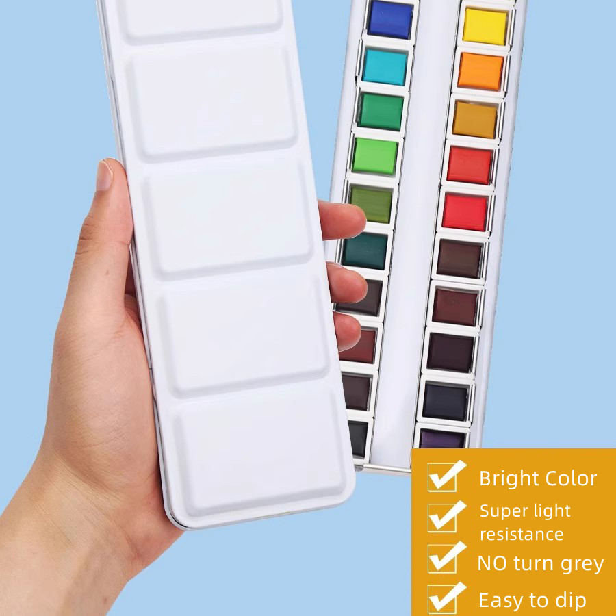 YooYee Solid Watercolor Paints - огляд і ціна Watercolor Paint Set Solid Pigment