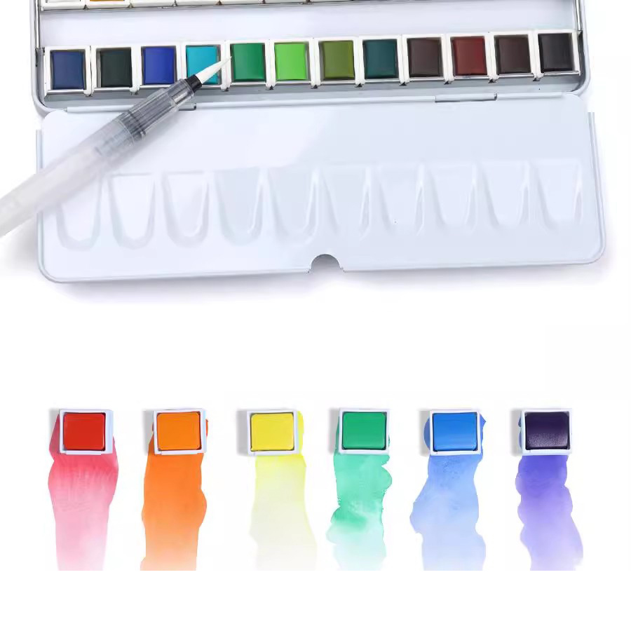 YooYee Solid Watercolor Paints - огляд і ціна Watercolor Paint Set Solid Pigment