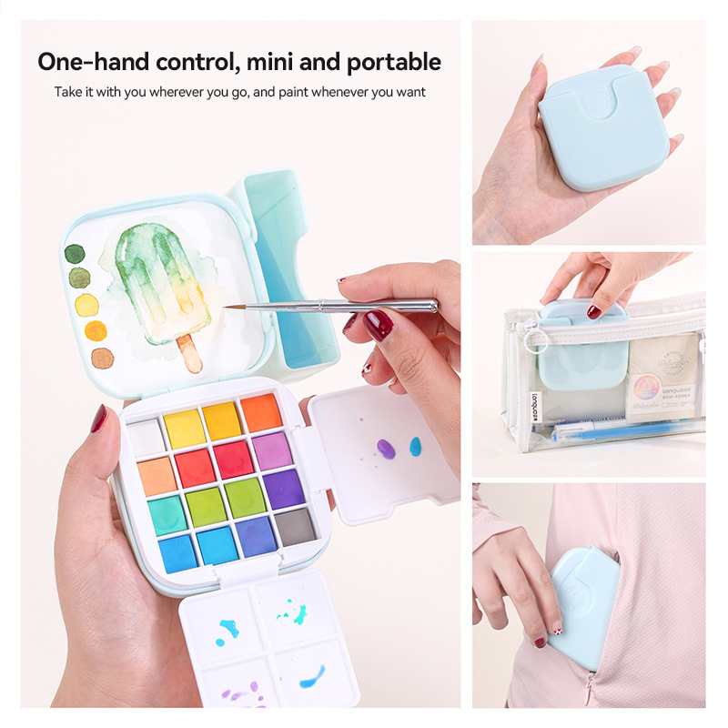 16 Colors Languo Solid Waterco - огляд і ціна Watercolor Paint Set Solid Pigment